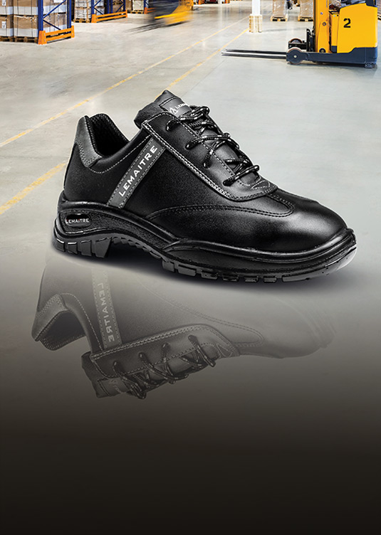 Apollo safety footwear on workshop floor